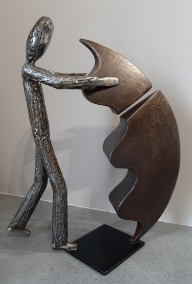 Sculpture intitulée "Tout simplement" par Philippe Fautrez, Œuvre d'art originale, Métaux