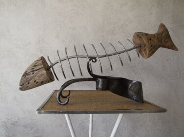 Sculpture intitulée "poisson arrête" par Philippe Fautrez, Œuvre d'art originale