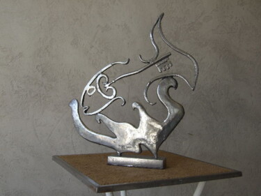 Sculpture intitulée "clé sur poisson" par Philippe Fautrez, Œuvre d'art originale