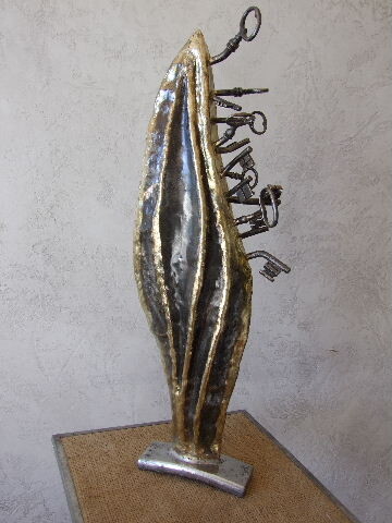 Sculpture intitulée "délire de clés" par Philippe Fautrez, Œuvre d'art originale