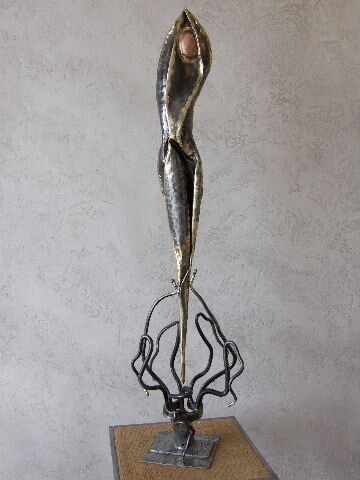 Sculpture titled "sortie d'ailleurs" by Philippe Fautrez, Original Artwork