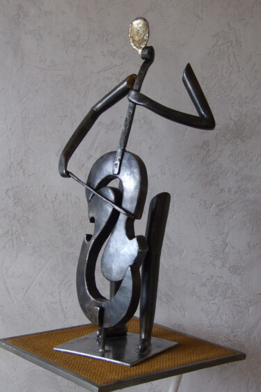 Sculpture intitulée "Le musicien perdu" par Philippe Fautrez, Œuvre d'art originale