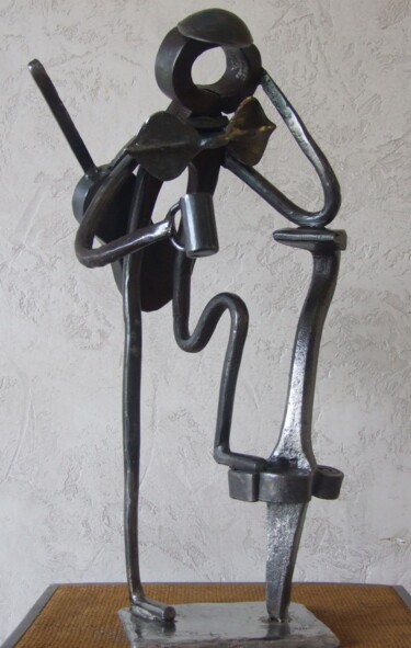 Sculpture intitulée "mistral-perdant." par Philippe Fautrez, Œuvre d'art originale, Métaux