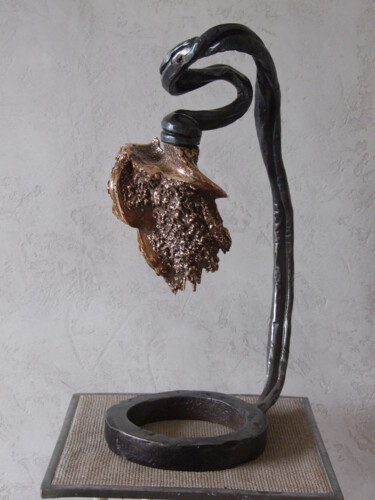 Sculptuur getiteld "Bacchus" door Philippe Fautrez, Origineel Kunstwerk, Metalen