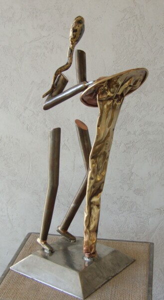Escultura intitulada "Vieille trompette" por Philippe Fautrez, Obras de arte originais