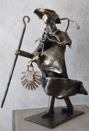 Sculpture intitulée "436-le-pelerin.jpg" par Philippe Fautrez, Œuvre d'art originale