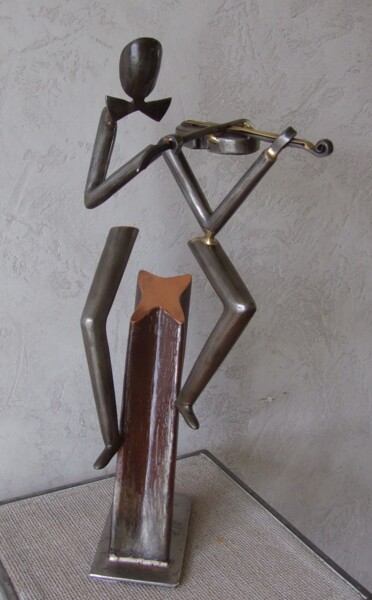 Sculpture intitulée "Violoniste" par Philippe Fautrez, Œuvre d'art originale