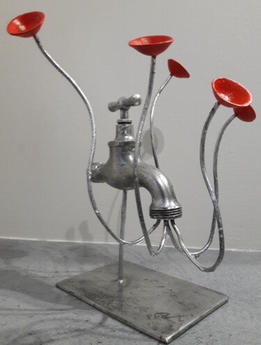 Sculpture titled "robinet" by Philippe Fautrez, Original Artwork