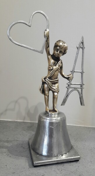 Sculpture intitulée "J'aime la France" par Philippe Fautrez, Œuvre d'art originale