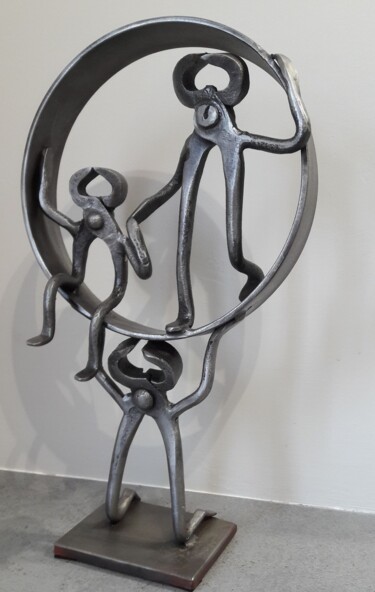 Sculpture intitulée "Famille Tenailles" par Philippe Fautrez, Œuvre d'art originale
