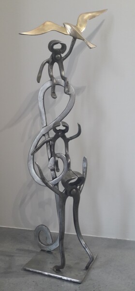 Sculpture titled "L'envolée musicale" by Philippe Fautrez, Original Artwork