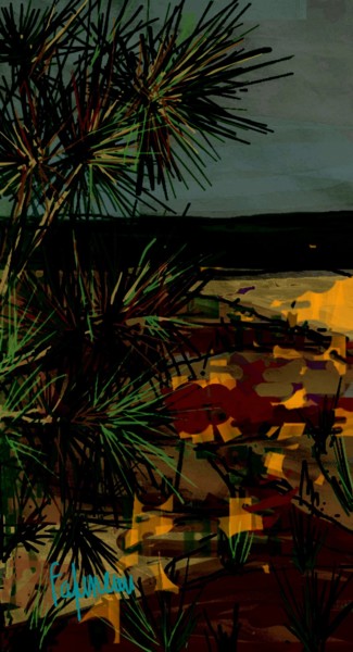 Vue sur mer Peinture intitulée "Vue sur mer" par Philippe Gabriel Papineau, Œuvre d'art originale, Acrylique