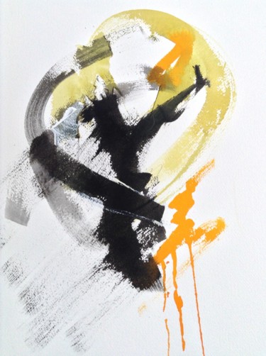 Peinture intitulée "la clef" par Gaury, Œuvre d'art originale, Aquarelle