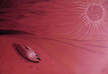 Malerei mit dem Titel "Horizon funeste" von Philippe Gutieres, Original-Kunstwerk, Öl