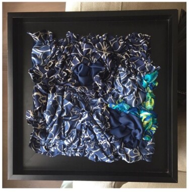 Текстильное искусство под названием "Reflets" - Philippe Haniez, Подлинное произведение искусства, Ткань Установлен на Дерев…