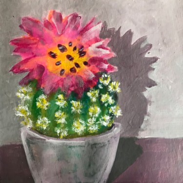 Painting titled "Cactus 9" by Philippe Henriques, Original Artwork, Acrylic