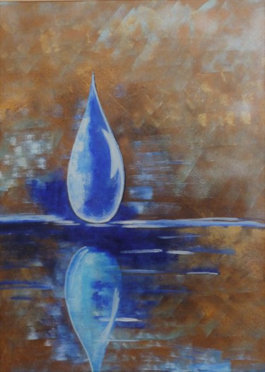 Painting titled "goutte" by Philippe Hubert, Original Artwork, Acrylic