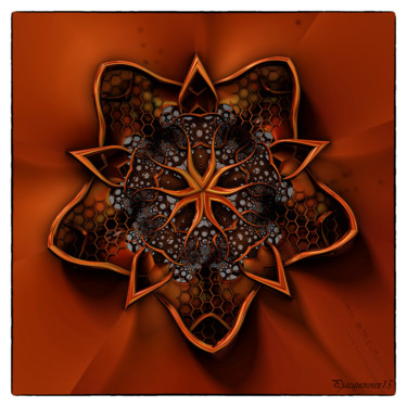 Arts numériques intitulée "5 est orange" par Philippe Jacqueroux, Œuvre d'art originale, Travail numérique 2D
