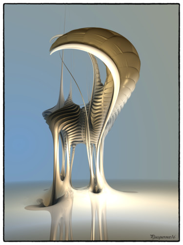 Arts numériques intitulée "Mouflon Blanc" par Philippe Jacqueroux, Œuvre d'art originale, Travail numérique 2D