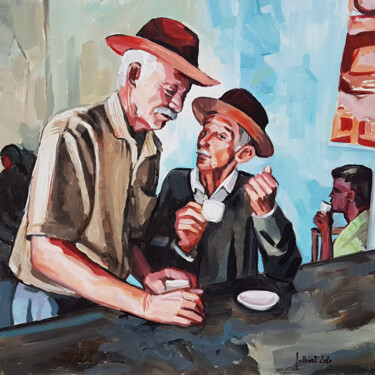 Painting titled "Deux mexicains" by Philippe Jollivet, Original Artwork, Acrylic