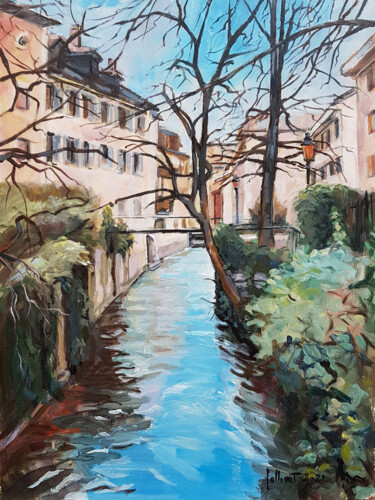 Painting titled "Le Canal Saint-Domi…" by Philippe Jollivet, Original Artwork, Acrylic