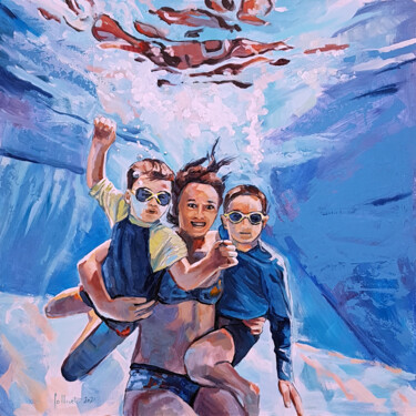 Peinture intitulée "Under the Water" par Philippe Jollivet, Œuvre d'art originale, Acrylique