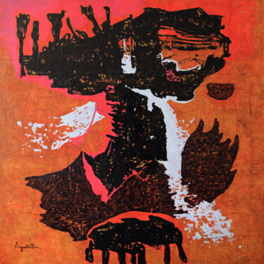 Картина под названием "douleur" - Philippe Jullien, Подлинное произведение искусства, Акрил Установлен на Деревянная рама дл…