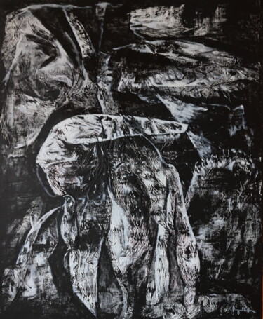 Pittura intitolato "ABYSSES" da Philippe Jullien, Opera d'arte originale, Acrilico Montato su Telaio per barella in legno