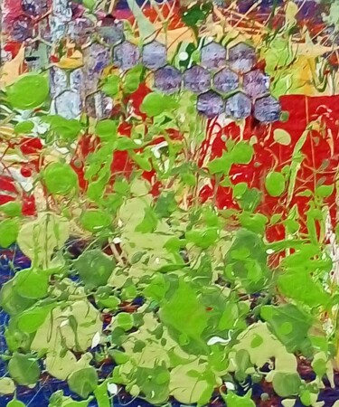 Painting titled "Le jardin" by Philippe Karsenty, Original Artwork, Acrylic