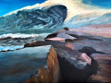 Pintura titulada "Une vague impressio…" por Philippe Kocher, Obra de arte original, Acrílico Montado en Bastidor de camilla…