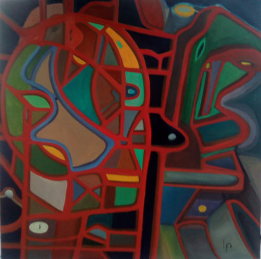 Peinture intitulée "lhomme-connecte-100…" par Philippe Langaud, Œuvre d'art originale, Acrylique