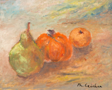 Painting titled "Petite nature morte…" by Philippe Leicher, Original Artwork, Oil