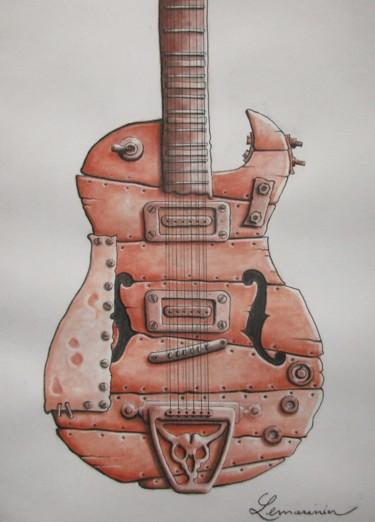 图画 标题为“Guitare blues” 由Philippe Lemarinier, 原创艺术品, 粉彩
