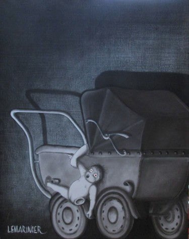 "Le landau noir" başlıklı Resim Philippe Lemarinier tarafından, Orijinal sanat, Karakalem