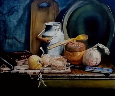Картина под названием ""C'est pas mes oign…" - Philippe Lemesle, Подлинное произведение искусства, Масло
