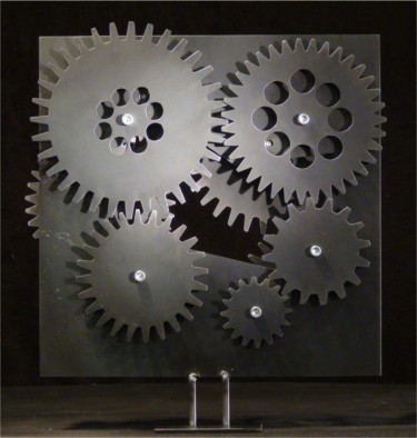 Sculpture intitulée "LE TEMPS" par Lonzi, Œuvre d'art originale, Métaux