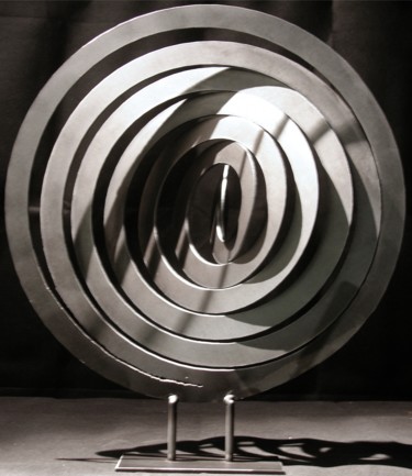Sculpture intitulée "ROTATION" par Lonzi, Œuvre d'art originale, Métaux