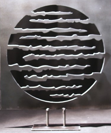 Sculpture intitulée "ANTI BRUME CARREE" par Lonzi, Œuvre d'art originale, Métaux