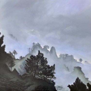 Peinture intitulée "Morning Clouds" par Philippe Manson, Œuvre d'art originale, Acrylique