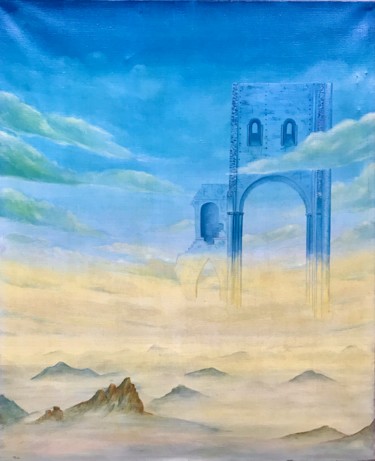 Painting titled "Cathedrales  VII" by Philippe Manson, Original Artwork, Oil