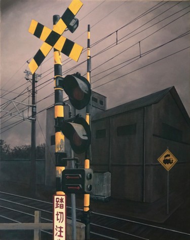 Painting titled "TWILIGHT in KYOTO -…" by Philippe Manson, Original Artwork, Acrylic