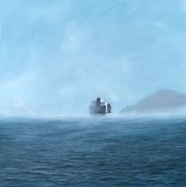 Malarstwo zatytułowany „Leaving Hong kong” autorstwa Philippe Manson, Oryginalna praca, Akryl Zamontowany na Drewniana rama…