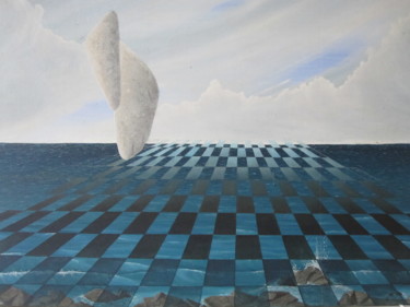 Pittura intitolato "Raconte moi la mer" da Philippe Manson, Opera d'arte originale, Olio Montato su Telaio per barella in le…