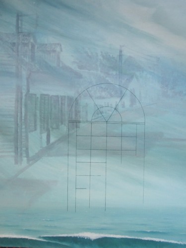 Картина под названием "Le Voyage VI" - Philippe Manson, Подлинное произведение искусства, Масло Установлен на Деревянная рам…