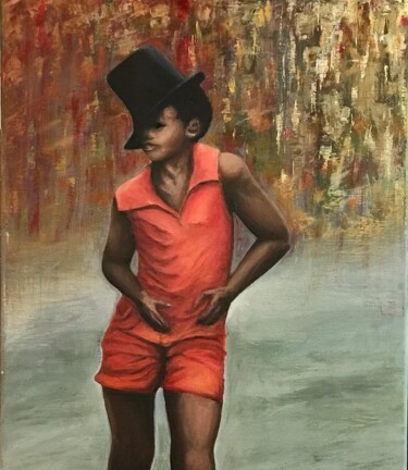 Painting titled "Kadans" by Philippe Manson, Original Artwork, Oil Mounted on Wood Stretcher frame