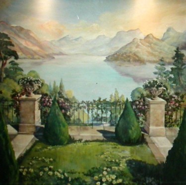 Painting titled "Lac  d'Annecy. Imag…" by Philippe Metaireau, Original Artwork