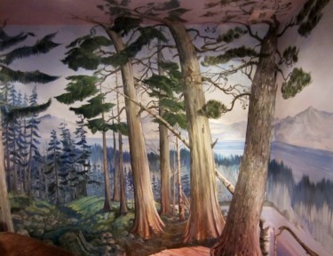 Peinture intitulée "West Coast Forest…" par Philippe Metaireau, Œuvre d'art originale
