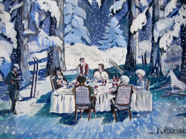 Painting titled "Russian Picnic    i…" by Philippe Metaireau, Original Artwork