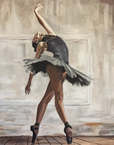 Painting titled "La ballerine N°35 i…" by Philippe Metayer, Original Artwork, Acrylic