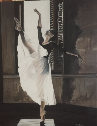 Painting titled "Ballerine N°57" by Philippe Metayer, Original Artwork, Acrylic